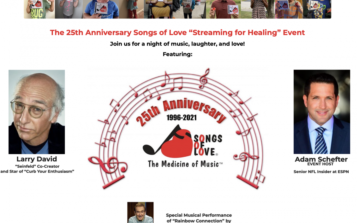 The Songs of Love Foundation held its 25th Anniversary “Streaming for Healing” Event